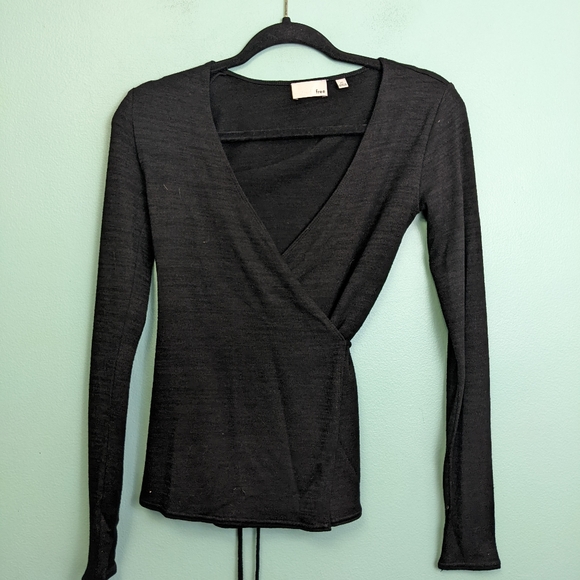 We The Free Tops - We the Free Black V Neck Wrap Top Xs